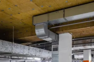 Ducting being installed on a new build project for a client.